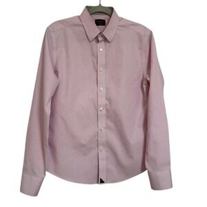 UNTUCKit Douro WF Shirt Men Button Up Long Sleeve Slim Pink Stripe Cotton Small